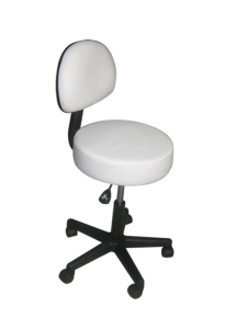 Backrest stool - white photo