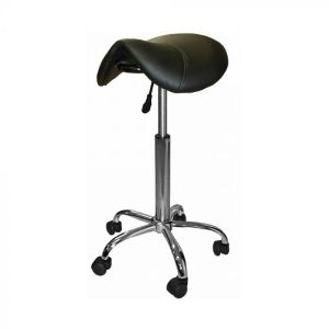 Saddle stool - black photo