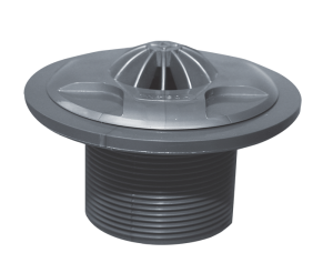 1.5” Fixed grate inlet - grey  photo